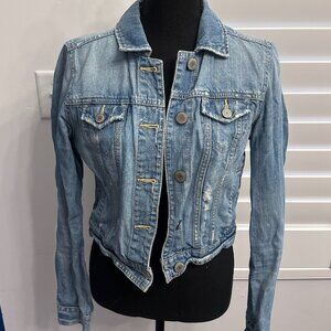 Women's Distressed Denim Jacket (M)